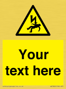 WE7822: Custom Warning danger of death by electrocution