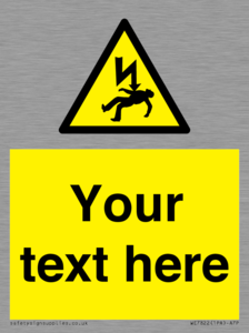 WE7822: Custom Warning danger of death by electrocution