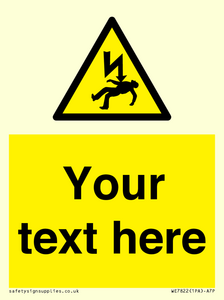 WE7822: Custom Warning danger of death by electrocution