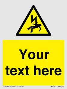WE7822: Custom Warning danger of death by electrocution