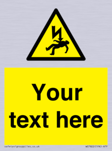 WE7822: Custom Warning danger of death by electrocution