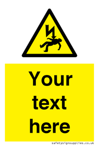 WE7822: Custom Warning danger of death by electrocution