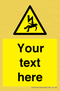 WE7822: Custom Warning danger of death by electrocution