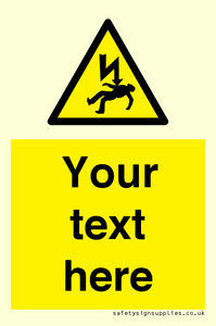 WE7822: Custom Warning danger of death by electrocution