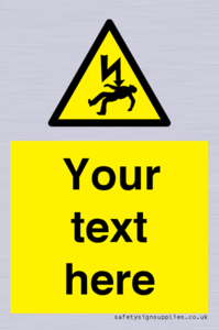WE7822: Custom Warning danger of death by electrocution