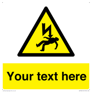 WE7822: Custom Warning danger of death by electrocution