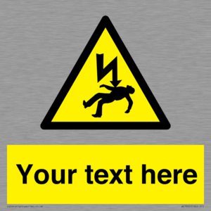 WE7822: Custom Warning danger of death by electrocution