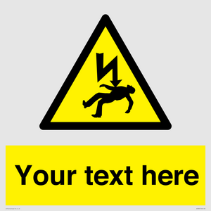 WE7822: Custom Warning danger of death by electrocution