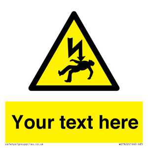 WE7822: Custom Warning danger of death by electrocution