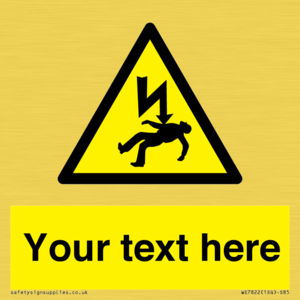WE7822: Custom Warning danger of death by electrocution