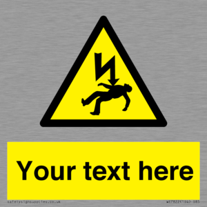 WE7822: Custom Warning danger of death by electrocution
