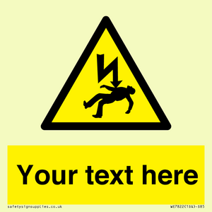 WE7822: Custom Warning danger of death by electrocution
