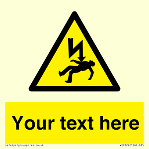 WE7822: Custom Warning danger of death by electrocution