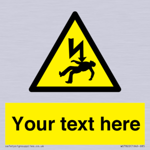 WE7822: Custom Warning danger of death by electrocution
