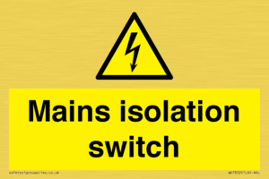WE7852: Mains isolation switch