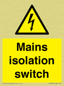WE7852: Mains isolation switch