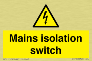 WE7852: Mains isolation switch