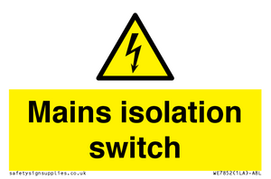 WE7852: Mains isolation switch