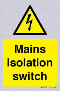 WE7852: Mains isolation switch