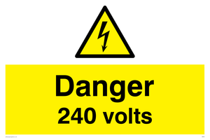WE82: danger 240 volts