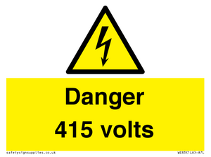 WE83: Danger 415 volts