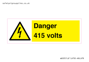 WE83: Danger 415 volts