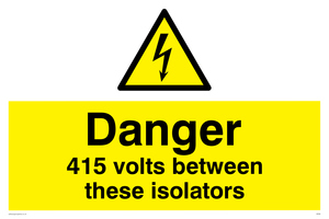 WE86: 415 volts between isolators