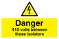 WE86: 415 volts between isolators