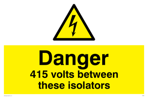 WE86: 415 volts between isolators
