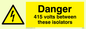 WE86: 415 volts between isolators