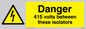 WE86: 415 volts between isolators