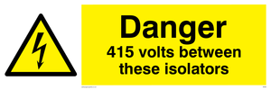 WE86: 415 volts between isolators