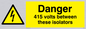 WE86: 415 volts between isolators