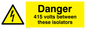 WE86: 415 volts between isolators