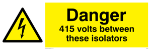 WE86: 415 volts between isolators