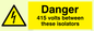 WE86: 415 volts between isolators