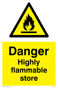 WF5362: Danger Highly flammable store sign