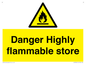 WF5362: Danger Highly flammable store sign