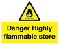 WF5362: Danger Highly flammable store sign