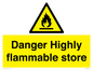 WF5362: Danger Highly flammable store sign