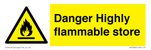 WF5362: Danger Highly flammable store sign