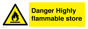 WF5362: Danger Highly flammable store sign