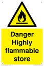 WF5362: Danger Highly flammable store sign