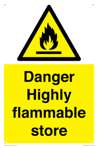 WF5362: Danger Highly flammable store sign