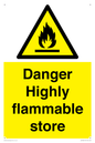 WF5362: Danger Highly flammable store sign