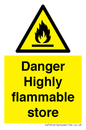 WF5362: Danger Highly flammable store sign
