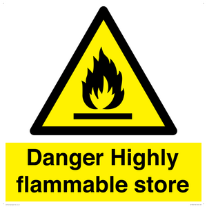 WF5362: Danger Highly flammable store sign