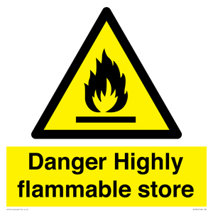 WF5362: Danger Highly flammable store sign