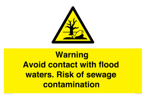 WH10107: Warning Avoid contact with flood waters. Risk of sewage contamination