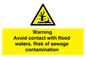 WH10107: Warning Avoid contact with flood waters. Risk of sewage contamination